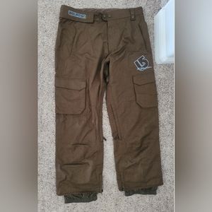 Burton white collection snow pants
